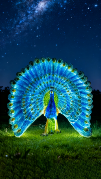 玻璃鋼仿真孔雀雕塑 (6)