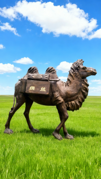 玻璃鋼駱駝仿銅雕塑 (4)