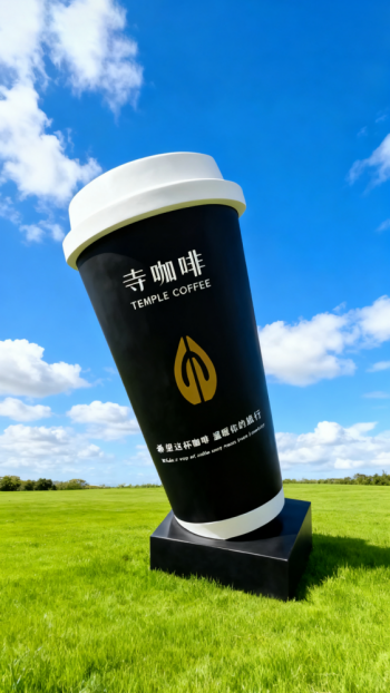 玻璃鋼仿真奶茶杯雕塑 (3)