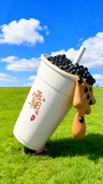 玻璃鋼仿真奶茶杯雕塑 (35)