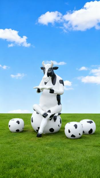 玻璃鋼奶牛雕塑 (4)