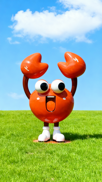 玻璃鋼螃蟹雕塑 (8)