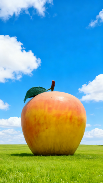 玻璃鋼蘋果雕塑 (4)