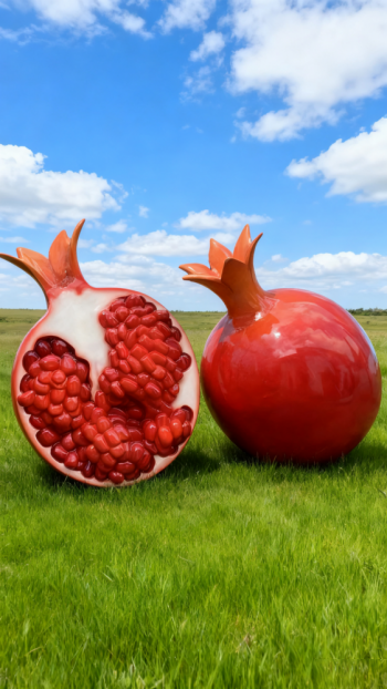 玻璃鋼仿真石榴雕塑 (9)