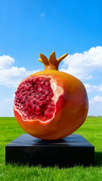 玻璃鋼仿真石榴雕塑 (15)