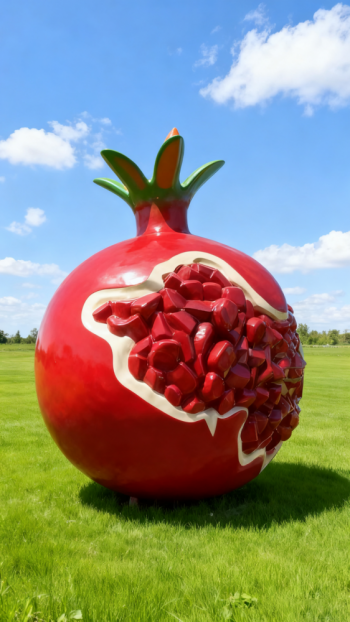 玻璃鋼仿真石榴雕塑 (17)