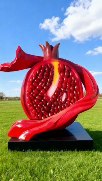 玻璃鋼石榴景觀雕塑 (1)
