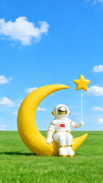 玻璃鋼太空人雕塑 (24)