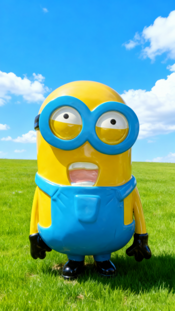 卡通小黃人雕塑 (3)