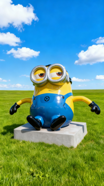 卡通小黃人雕塑 (8)