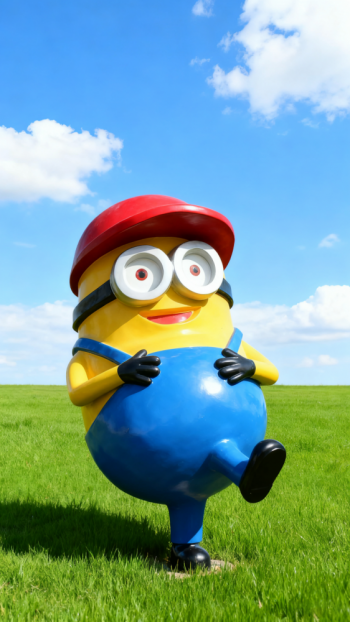 卡通小黃人雕塑 (15)