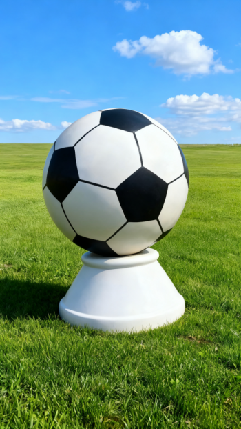 玻璃鋼足球雕塑 (2)