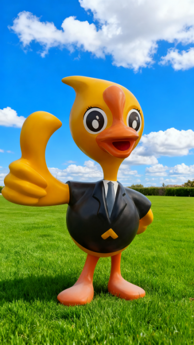 玻璃鋼卡通鴨子雕塑 (7)