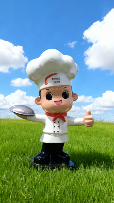 玻璃鋼卡通廚子雕塑 (1)