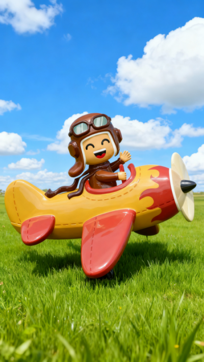 玻璃鋼飛行員雕塑 (3)