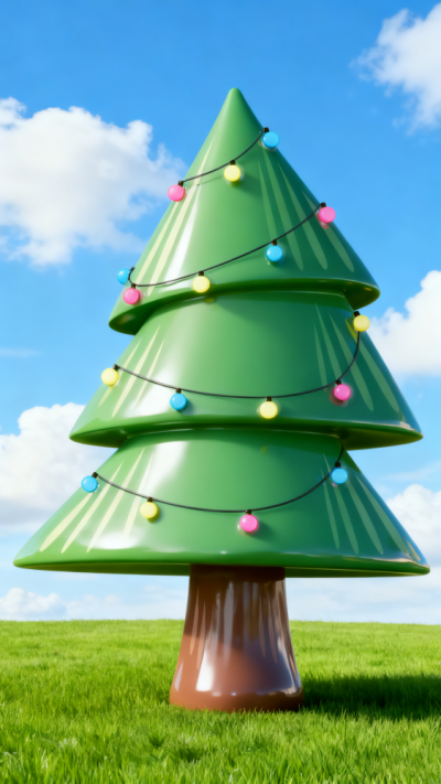 玻璃鋼圣誕樹美陳裝飾雕塑