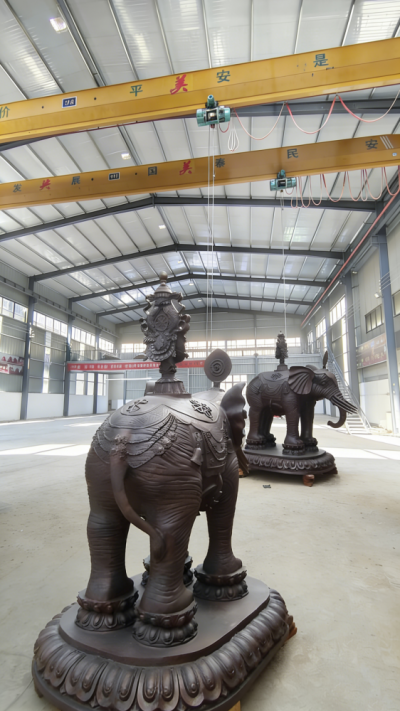 仿銅銅雕大象 (5)