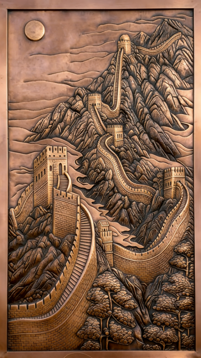 萬里長城鍛銅浮雕