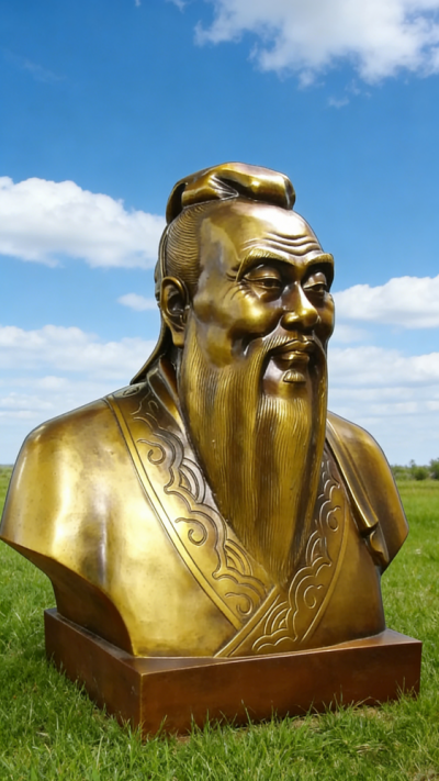孔子銅雕塑 (2)