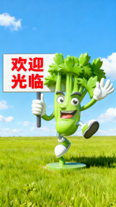 歡迎光臨卡通芹菜雕塑