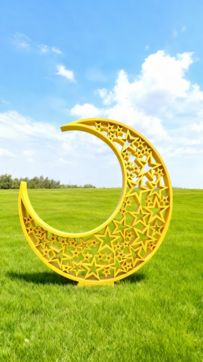 不銹鋼月亮雕塑 (13)