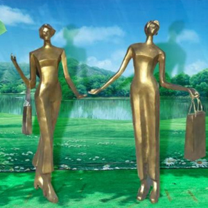 仿銅購(gòu)物美女 玻璃鋼