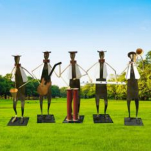 抽象音樂(lè)人吹拉彈唱 鐵藝