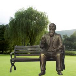 拿酒杯外國(guó)老頭座椅 人物玻璃鋼材質(zhì) 長(zhǎng)凳鐵藝材質(zhì)