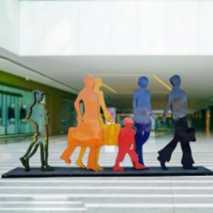 購(gòu)物人物 鐵藝剪影抽象人物商場(chǎng)美陳