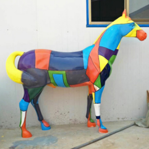 彩繪馬 玻璃鋼