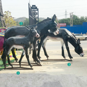 仿真毛驢 玻璃鋼