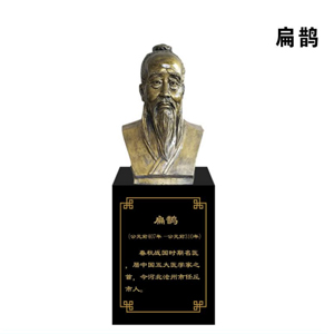 扁鵲玻璃鋼仿銅半身像 名醫(yī)