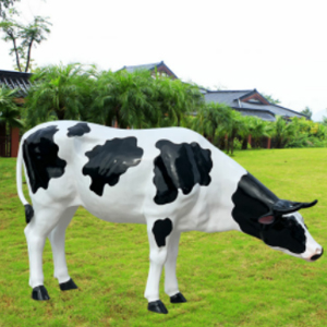 低頭奶牛 玻璃鋼