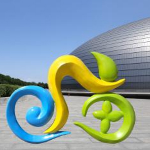 花型騎車人 玻璃鋼