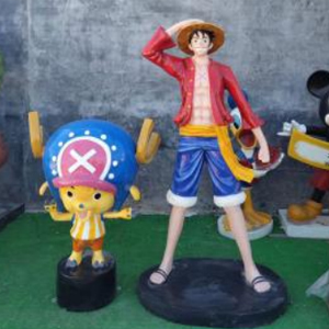 海賊王 路飛喬巴 玻璃鋼