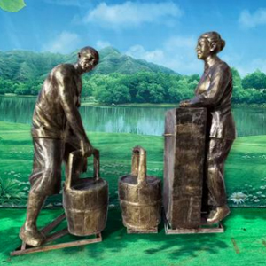 打水雕塑 玻璃鋼