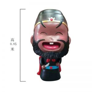 卡通五虎上將玻璃鋼