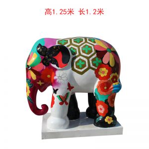 彩繪象玻璃鋼抽象動(dòng)物