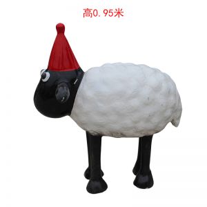 小羊肖恩（戴帽子）玻璃鋼