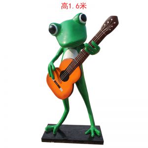 玻璃鋼卡通青蛙（彈吉他）
