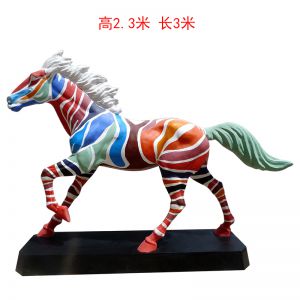 彩繪馬玻璃鋼