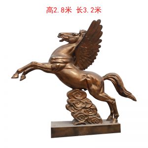 仿銅云彩飛天馬  玻璃鋼