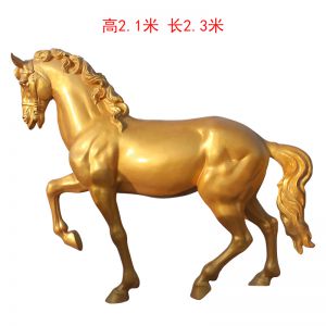 拉車金色馬玻璃鋼