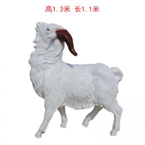 抬頭羊玻璃鋼仿真