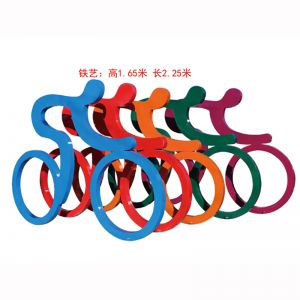 抽象騎車人物玻璃鋼