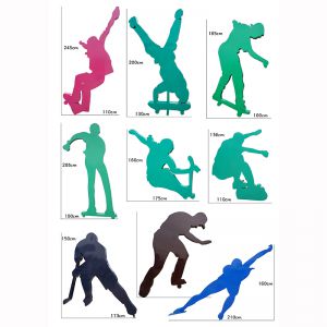 運動人物鐵藝剪影