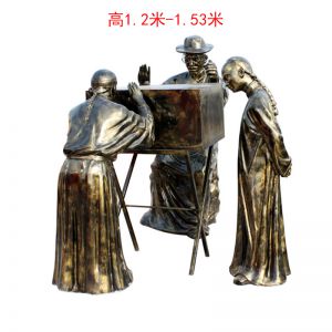 照相先生人物玻璃鋼仿銅