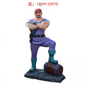 加勒比海盜（踩桶）人物玻璃鋼