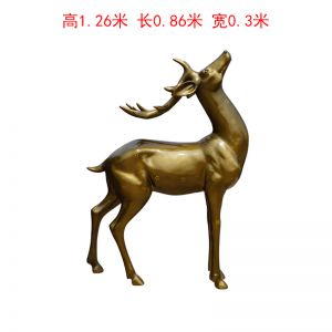 玻璃鋼仿銅抬頭鹿