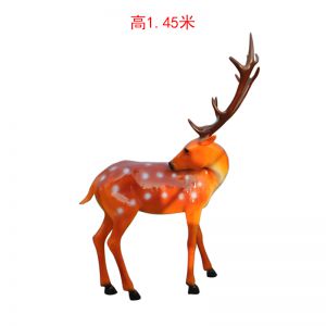 梅花鹿玻璃鋼回頭鹿